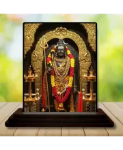 Car Dashboard Shiva Wooden Photo Stand  3x4 Inches, Compact & Stylish Spiritual Display For Car, Home & Office (Pack Of 1) (F49008)