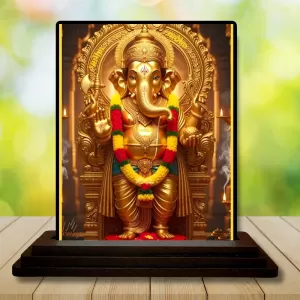 Car Dashboard Lord Ganesha Wooden Photo Stand 3x4 Inches, Compact & Stylish Spiritual Display For Car, Home & Office (Pack Of 1) (F49010) Car Dashboard Lord Ganesha Wooden Photo Stand 3x4 Inches, Compact & Stylish Spiritual Display For Car, Home & Office (Pack Of 1) (F49010)