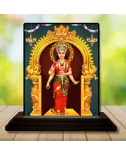 Car Dashboard Lord Ganesha Wooden Photo Stand  3x4 Inches, Compact & Stylish Spiritual Display For Car, Home & Office (Pack Of 1) (F49021)