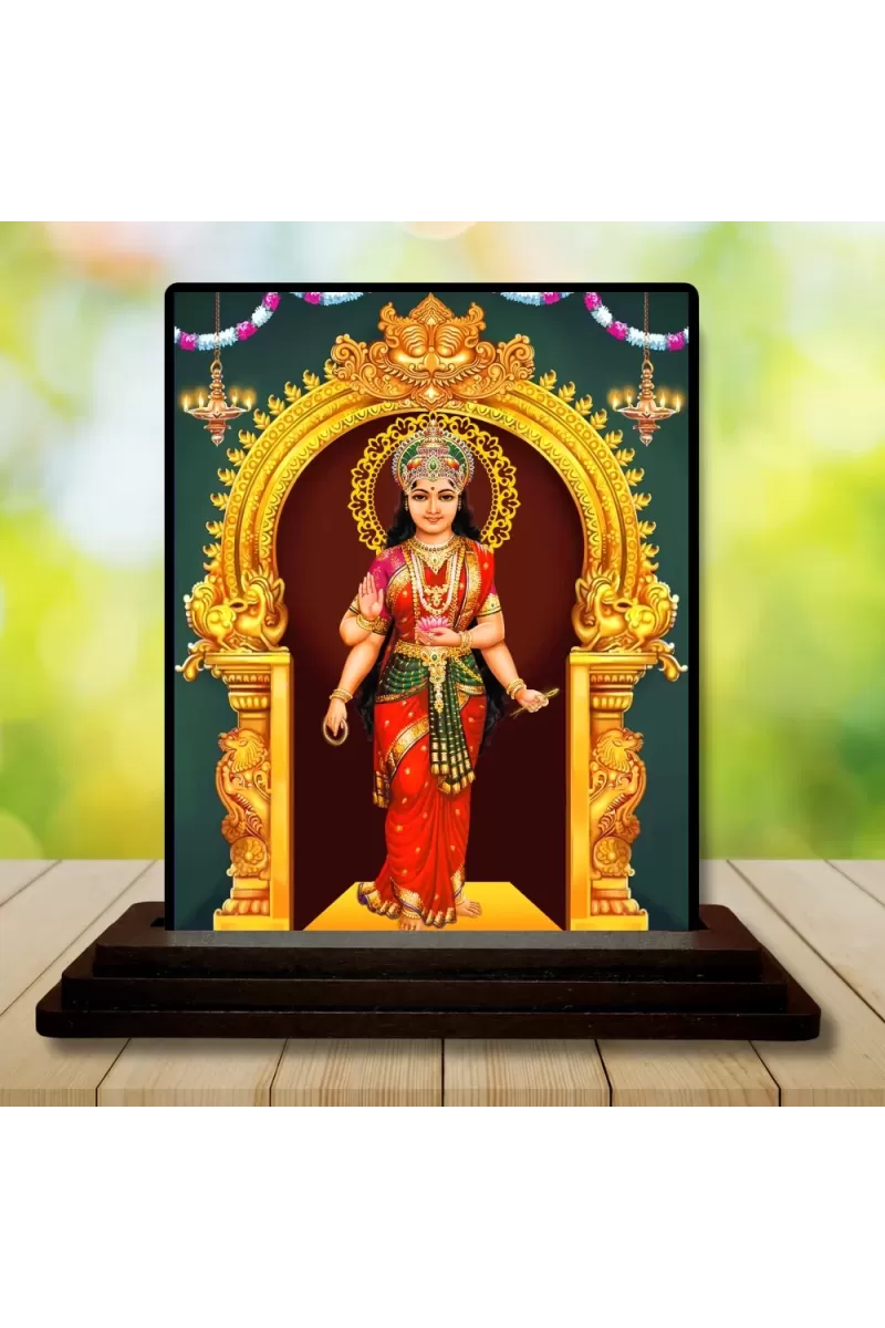Car Dashboard Lord Ganesha Wooden Photo Stand  3x4 Inches, Compact & Stylish Spiritual Display For Car, Home & Office (Pack Of 1) (F49021)