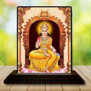 Car Dashboard Lord Ganesha Wooden Photo Stand  3x4 Inches, Compact & Stylish Spiritual Display For Car, Home & Office (Pack Of 1) (F49032)