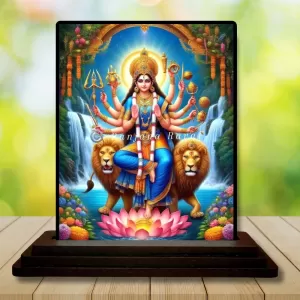 Car Dashboard Durga Wooden Photo Stand 3x4 Inches, Compact & Stylish Spiritual Display For Car, Home & Office (Pack Of 1) (F49035) Car Dashboard Durga Wooden Photo Stand 3x4 Inches, Compact & Stylish Spiritual Display For Car, Home & Office (Pack Of 1) (F49035)