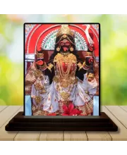Car Dashboard Kali Wooden Photo Stand  3x4 Inches, Compact & Stylish Spiritual Display For Car, Home & Office (Pack Of 1) (F49037)
