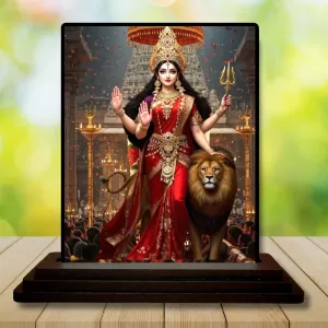 Car Dashboard Durga Wooden Photo Stand 3x4 Inches, Compact & Stylish Spiritual Display For Car, Home & Office (Pack Of 1) (F49038) Car Dashboard Durga Wooden Photo Stand 3x4 Inches, Compact & Stylish Spiritual Display For Car, Home & Office (Pack Of 1) (F49038)