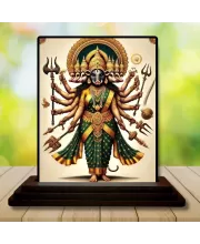 Car Dashboard Maha Varahi Anman Wooden Photo Stand  3x4 Inches, Compact & Stylish Spiritual Display For Car, Home & Office (Pack Of 1) (F49039)