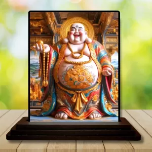 Car Dashboard Budai Wooden Photo Stand 3x4 Inches, Compact & Stylish Spiritual Display For Car, Home & Office (Pack Of 1) (F49042) Car Dashboard Budai Wooden Photo Stand 3x4 Inches, Compact & Stylish Spiritual Display For Car, Home & Office (Pack Of 1) (F49042)