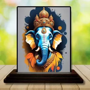 Car Dashboard Ganesha Wooden Photo Stand 3x4 Inches, Compact & Stylish Spiritual Display For Car, Home & Office (Pack Of 1) (F49050) Car Dashboard Ganesha Wooden Photo Stand 3x4 Inches, Compact & Stylish Spiritual Display For Car, Home & Office (Pack Of 1) (F49050)