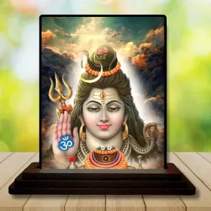 Car Dashboard Shiva Wooden Photo Stand 3x4 Inches, Compact & Stylish Spiritual Display For Car, Home & Office (Pack Of 1) (F49054) Car Dashboard Shiva Wooden Photo Stand 3x4 Inches, Compact & Stylish Spiritual Display For Car, Home & Office (Pack Of 1) (F49054)