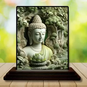 Car Dashboard Gautama Buddha Wooden Photo Stand 3x4 Inches, Compact & Stylish Spiritual Display For Car, Home & Office (Pack Of 1) (F49056) Car Dashboard Gautama Buddha Wooden Photo Stand 3x4 Inches, Compact & Stylish Spiritual Display For Car, Home & Office (Pack Of 1) (F49056)