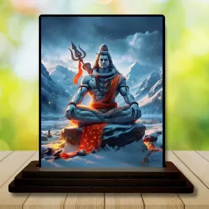 Car Dashboard Shiva Wooden Photo Stand 3x4 Inches, Compact & Stylish Spiritual Display For Car, Home & Office (Pack Of 1) (F49064) Car Dashboard Shiva Wooden Photo Stand 3x4 Inches, Compact & Stylish Spiritual Display For Car, Home & Office (Pack Of 1) (F49064)
