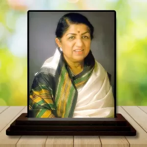 Car Dashboard Lata Mangeshkar Wooden Photo Stand 3x4 Inches, Compact & Stylish Spiritual Display For Car, Home & Office (Pack Of 1) (F49066) Car Dashboard Lata Mangeshkar Wooden Photo Stand 3x4 Inches, Compact & Stylish Spiritual Display For Car, Home & Office (Pack Of 1) (F49066)
