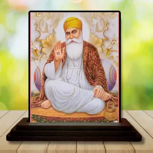 Car Dashboard Guru Nanak Wooden Photo Stand 3x4 Inches, Compact & Stylish Spiritual Display For Car, Home & Office (Pack Of 1) (F49080) Car Dashboard Guru Nanak Wooden Photo Stand 3x4 Inches, Compact & Stylish Spiritual Display For Car, Home & Office (Pack Of 1) (F49080)
