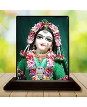 Car Dashboard Shree Krishna Wooden Photo Stand  3x4 Inches, Compact & Stylish Spiritual Display For Car, Home & Office (Pack Of 1) (F49084)