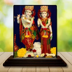 Car Dashboard Radha Krishna Wooden Photo Stand 3x4 Inches, Compact & Stylish Spiritual Display For Car, Home & Office (Pack Of 1) (F49088) Car Dashboard Radha Krishna Wooden Photo Stand 3x4 Inches, Compact & Stylish Spiritual Display For Car, Home & Office (Pack Of 1) (F49088)