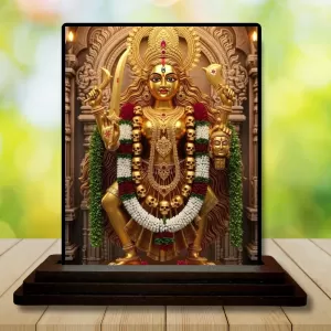 Car Dashboard Goddess Durga Wooden Photo Stand 3x4 Inches, Compact & Stylish Spiritual Display For Car, Home & Office (Pack Of 1) (F49090) Car Dashboard Goddess Durga Wooden Photo Stand 3x4 Inches, Compact & Stylish Spiritual Display For Car, Home & Office (Pack Of 1) (F49090)