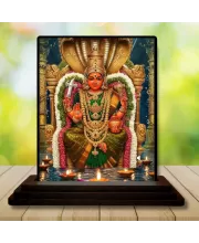 Car Dashboard Maa Kali Wooden Photo Stand  3x4 Inches, Compact & Stylish Spiritual Display For Car, Home & Office (Pack Of 1) (F49092)