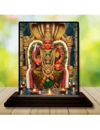 Car Dashboard Maa Kali Wooden Photo Stand  3x4 Inches, Compact & Stylish Spiritual Display For Car, Home & Office (Pack Of 1) (F49092)