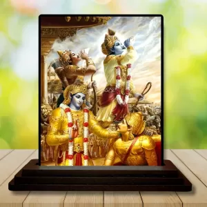 Car Dashboard Shree Krishna Wooden Photo Stand 3x4 Inches, Compact & Stylish Spiritual Display For Car, Home & Office (Pack Of 1) (F49095) Car Dashboard Shree Krishna Wooden Photo Stand 3x4 Inches, Compact & Stylish Spiritual Display For Car, Home & Office (Pack Of 1) (F49095)