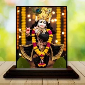 Car Dashboard Lord Shree Krishna Wooden Photo Stand 3x4 Inches, Compact & Stylish Spiritual Display For Car, Home & Office (Pack Of 1) (F49099) Car Dashboard Lord Shree Krishna Wooden Photo Stand 3x4 Inches, Compact & Stylish Spiritual Display For Car, Home & Office (Pack Of 1) (F49099)