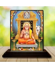 Car Dashboard Sai Baba Of Shirdi Wooden Photo Stand  3x4 Inches, Compact & Stylish Spiritual Display For Car, Home & Office (Pack Of 1) (F49103)