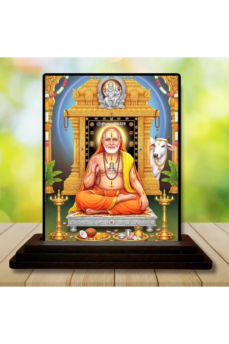 Car Dashboard Sai Baba Of Shirdi Wooden Photo Stand  3x4 Inches, Compact & Stylish Spiritual Display For Car, Home & Office (Pack Of 1) (F49103)