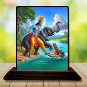 Car Dashboard Shree Krishna Wooden Photo Stand 3x4 Inches, Compact & Stylish Spiritual Display For Car, Home & Office (Pack Of 1) (F49108) Car Dashboard Shree Krishna Wooden Photo Stand 3x4 Inches, Compact & Stylish Spiritual Display For Car, Home & Office (Pack Of 1) (F49108)