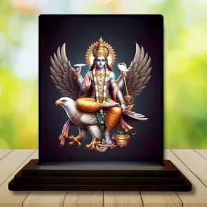 Car Dashboard Lord Vishnu Wooden Photo Stand 3x4 Inches, Compact & Stylish Spiritual Display For Car, Home & Office (Pack Of 1) (F49115) Car Dashboard Lord Vishnu Wooden Photo Stand 3x4 Inches, Compact & Stylish Spiritual Display For Car, Home & Office (Pack Of 1) (F49115)