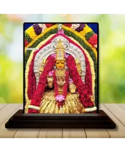 Car Dashboard Lord Ganesha Wooden Photo Stand  3x4 Inches, Compact & Stylish Spiritual Display For Car, Home & Office (Pack Of 1) (F49116)