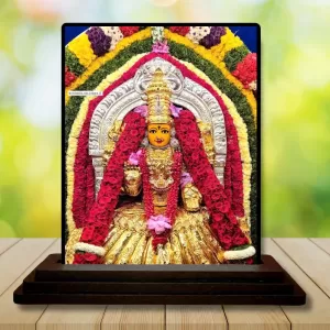 Car Dashboard Lord Ganesha Wooden Photo Stand  3x4 Inches, Compact & Stylish Spiritual Display For Car, Home & Office (Pack Of 1) (F49116)