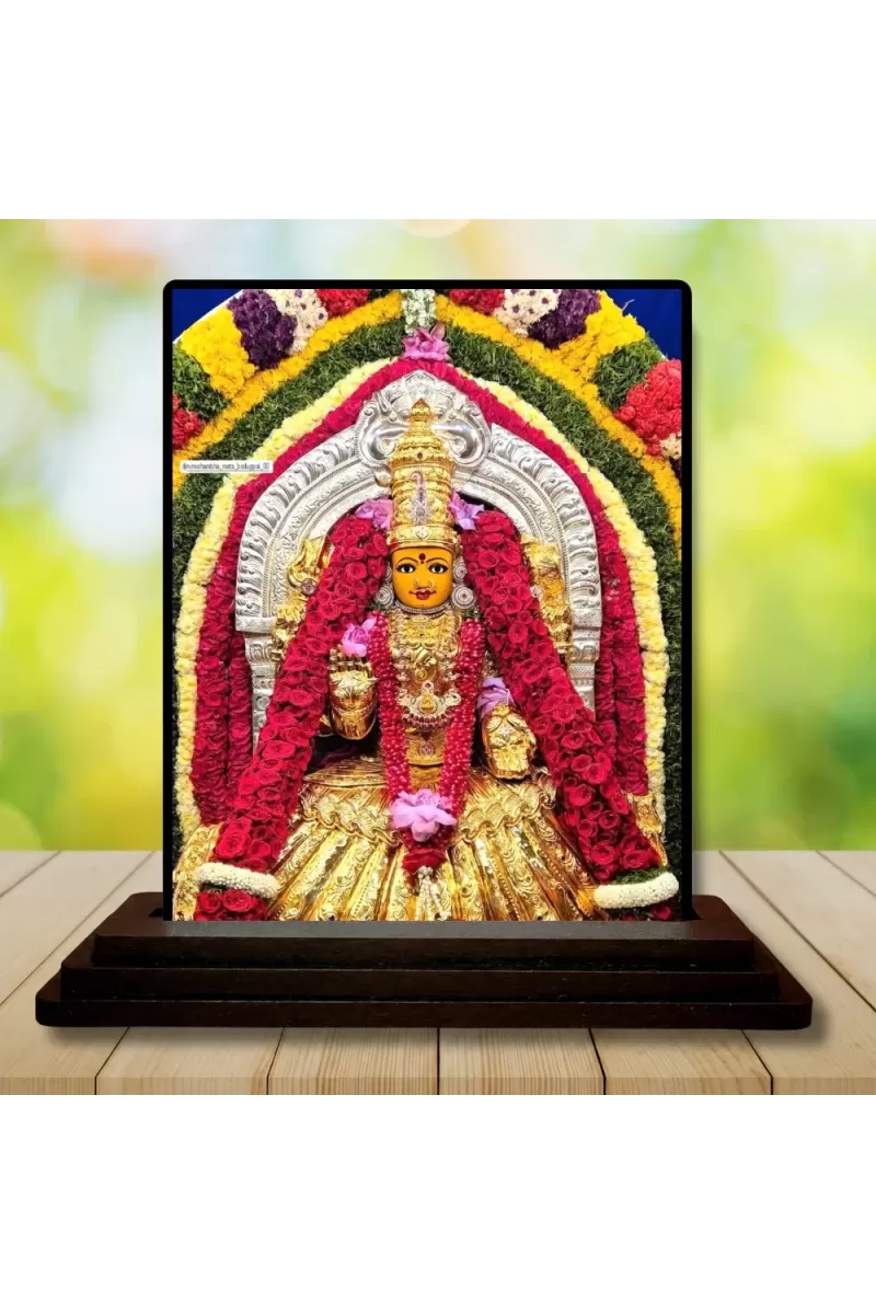 Car Dashboard Lord Ganesha Wooden Photo Stand  3x4 Inches, Compact & Stylish Spiritual Display For Car, Home & Office (Pack Of 1) (F49116)