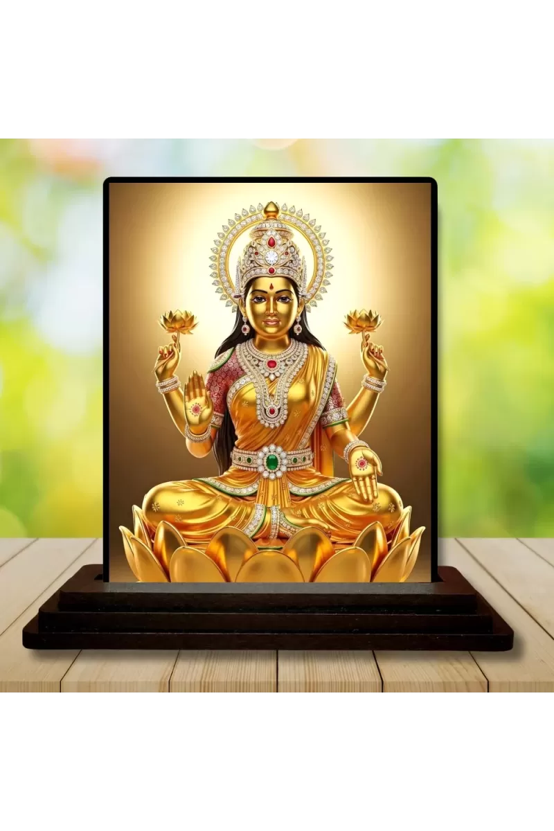 Car Dashboard Lord Ganesha Wooden Photo Stand  3x4 Inches, Compact & Stylish Spiritual Display For Car, Home & Office (Pack Of 1) (F49117)