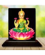 Car Dashboard Lord Ganesha Wooden Photo Stand  3x4 Inches, Compact & Stylish Spiritual Display For Car, Home & Office (Pack Of 1) (F49121)
