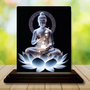 Car Dashboard Buddha Wooden Photo Stand 3x4 Inches, Compact & Stylish Spiritual Display For Car, Home & Office (Pack Of 1) (F49122) Car Dashboard Buddha Wooden Photo Stand 3x4 Inches, Compact & Stylish Spiritual Display For Car, Home & Office (Pack Of 1) (F49122)
