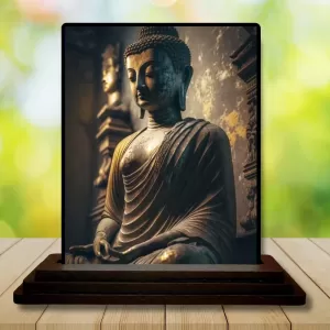 Car Dashboard Buddha Wooden Photo Stand 3x4 Inches, Compact & Stylish Spiritual Display For Car, Home & Office (Pack Of 1) (F49126) Car Dashboard Buddha Wooden Photo Stand 3x4 Inches, Compact & Stylish Spiritual Display For Car, Home & Office (Pack Of 1) (F49126)
