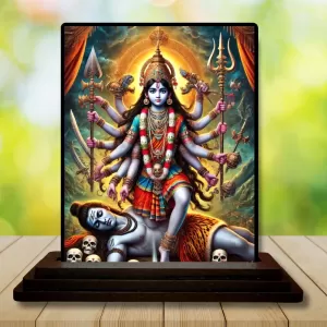 Car Dashboard Maa Durga Wooden Photo Stand 3x4 Inches, Compact & Stylish Spiritual Display For Car, Home & Office (Pack Of 1) (F49132) Car Dashboard Maa Durga Wooden Photo Stand 3x4 Inches, Compact & Stylish Spiritual Display For Car, Home & Office (Pack Of 1) (F49132)