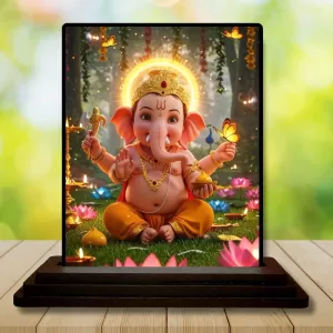 Car Dashboard Ganesha Wooden Photo Stand 3x4 Inches, Compact & Stylish Spiritual Display For Car, Home & Office (Pack Of 1) (F49134) Car Dashboard Ganesha Wooden Photo Stand 3x4 Inches, Compact & Stylish Spiritual Display For Car, Home & Office (Pack Of 1) (F49134)