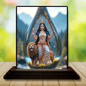 Car Dashboard Durga Wooden Photo Stand 3x4 Inches, Compact & Stylish Spiritual Display For Car, Home & Office (Pack Of 1) (F49138) Car Dashboard Durga Wooden Photo Stand 3x4 Inches, Compact & Stylish Spiritual Display For Car, Home & Office (Pack Of 1) (F49138)