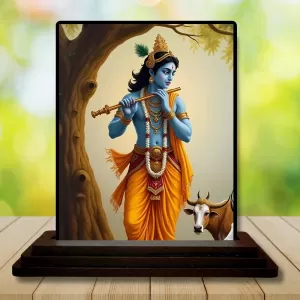 Car Dashboard Shree Krishna Wooden Photo Stand 3x4 Inches, Compact & Stylish Spiritual Display For Car, Home & Office (Pack Of 1) (F49140) Car Dashboard Shree Krishna Wooden Photo Stand 3x4 Inches, Compact & Stylish Spiritual Display For Car, Home & Office (Pack Of 1) (F49140)
