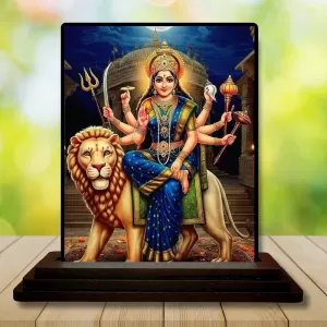 Car Dashboard Durga Wooden Photo Stand 3x4 Inches, Compact & Stylish Spiritual Display For Car, Home & Office (Pack Of 1) (F49144) Car Dashboard Durga Wooden Photo Stand 3x4 Inches, Compact & Stylish Spiritual Display For Car, Home & Office (Pack Of 1) (F49144)