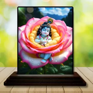 Car Dashboard Shree Krishna Wooden Photo Stand 3x4 Inches, Compact & Stylish Spiritual Display For Car, Home & Office (Pack Of 1) (F49145) Car Dashboard Shree Krishna Wooden Photo Stand 3x4 Inches, Compact & Stylish Spiritual Display For Car, Home & Office (Pack Of 1) (F49145)