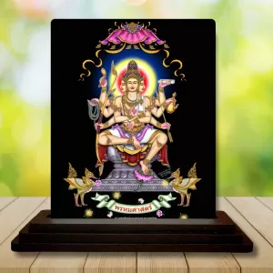 Car Dashboard Lord Lord Brahma Wooden Photo Stand 3x4 Inches, Compact & Stylish Spiritual Display For Car, Home & Office (Pack Of 1) (F49147) Car Dashboard Lord Lord Brahma Wooden Photo Stand 3x4 Inches, Compact & Stylish Spiritual Display For Car, Home & Office (Pack Of 1) (F49147)