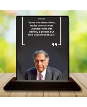 Car Dashboard Shree Ratan Tata Wooden Photo Stand  3x4 Inches, Compact & Stylish Spiritual Display For Car, Home & Office (Pack Of 1) (F49151)