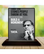 Car Dashboard Shree Ratan Tata Wooden Photo Stand  3x4 Inches, Compact & Stylish Spiritual Display For Car, Home & Office (Pack Of 1) (F49153)