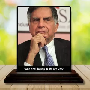 Car Dashboard Shree Ratan Tata Wooden Photo Stand 3x4 Inches, Compact & Stylish Spiritual Display For Car, Home & Office (Pack Of 1) (F49155) Car Dashboard Shree Ratan Tata Wooden Photo Stand 3x4 Inches, Compact & Stylish Spiritual Display For Car, Home & Office (Pack Of 1) (F49155)