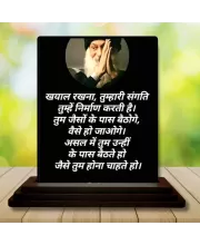 Car Dashboard Osho Wooden Photo Stand  3x4 Inches, Compact & Stylish Spiritual Display For Car, Home & Office (Pack Of 1) (F49160)