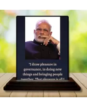 Car Dashboard Narendra Modi Wooden Photo Stand  3x4 Inches, Compact & Stylish Spiritual Display For Car, Home & Office (Pack Of 1) (F49161)