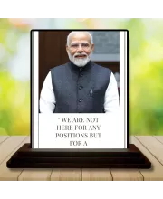 Car Dashboard Narendra Modi Wooden Photo Stand  3x4 Inches, Compact & Stylish Spiritual Display For Car, Home & Office (Pack Of 1) (F49162)