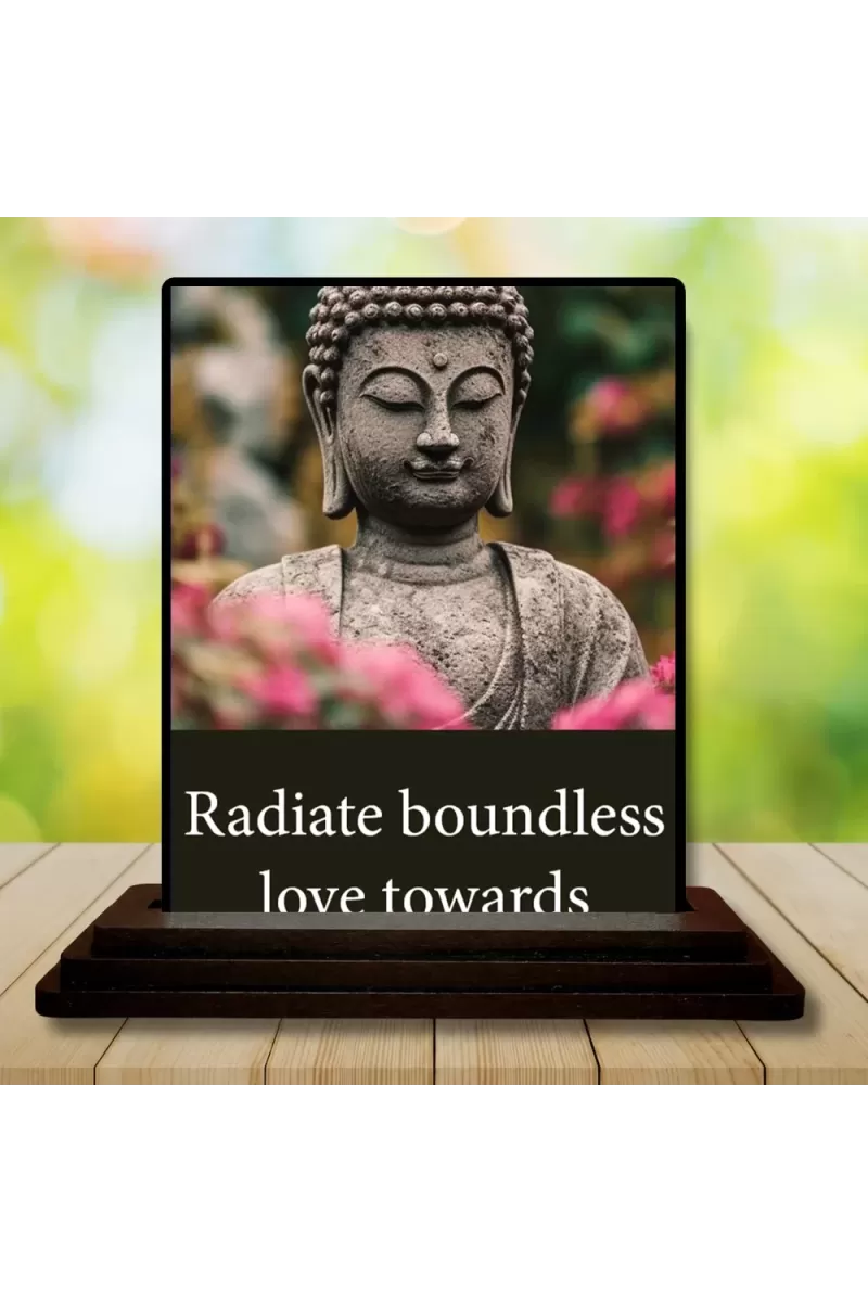 Car Dashboard Gautama Buddha Wooden Photo Stand  3x4 Inches, Compact & Stylish Spiritual Display For Car, Home & Office (Pack Of 1) (F49164)