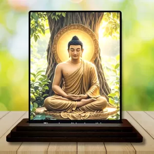 Car Dashboard Gautama Buddha Wooden Photo Stand 3x4 Inches, Compact & Stylish Spiritual Display For Car, Home & Office (Pack Of 1) (F49184) Car Dashboard Gautama Buddha Wooden Photo Stand 3x4 Inches, Compact & Stylish Spiritual Display For Car, Home & Office (Pack Of 1) (F49184)