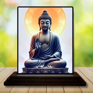 Car Dashboard Gautama Buddha Wooden Photo Stand 3x4 Inches, Compact & Stylish Spiritual Display For Car, Home & Office (Pack Of 1) (F49185) Car Dashboard Gautama Buddha Wooden Photo Stand 3x4 Inches, Compact & Stylish Spiritual Display For Car, Home & Office (Pack Of 1) (F49185)